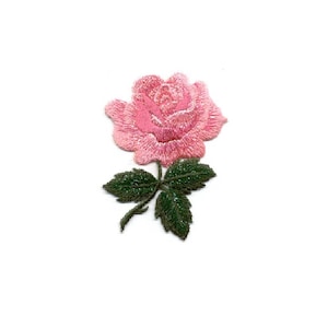 ID 6183 Pink Single Rose Patch Flower Garden Love