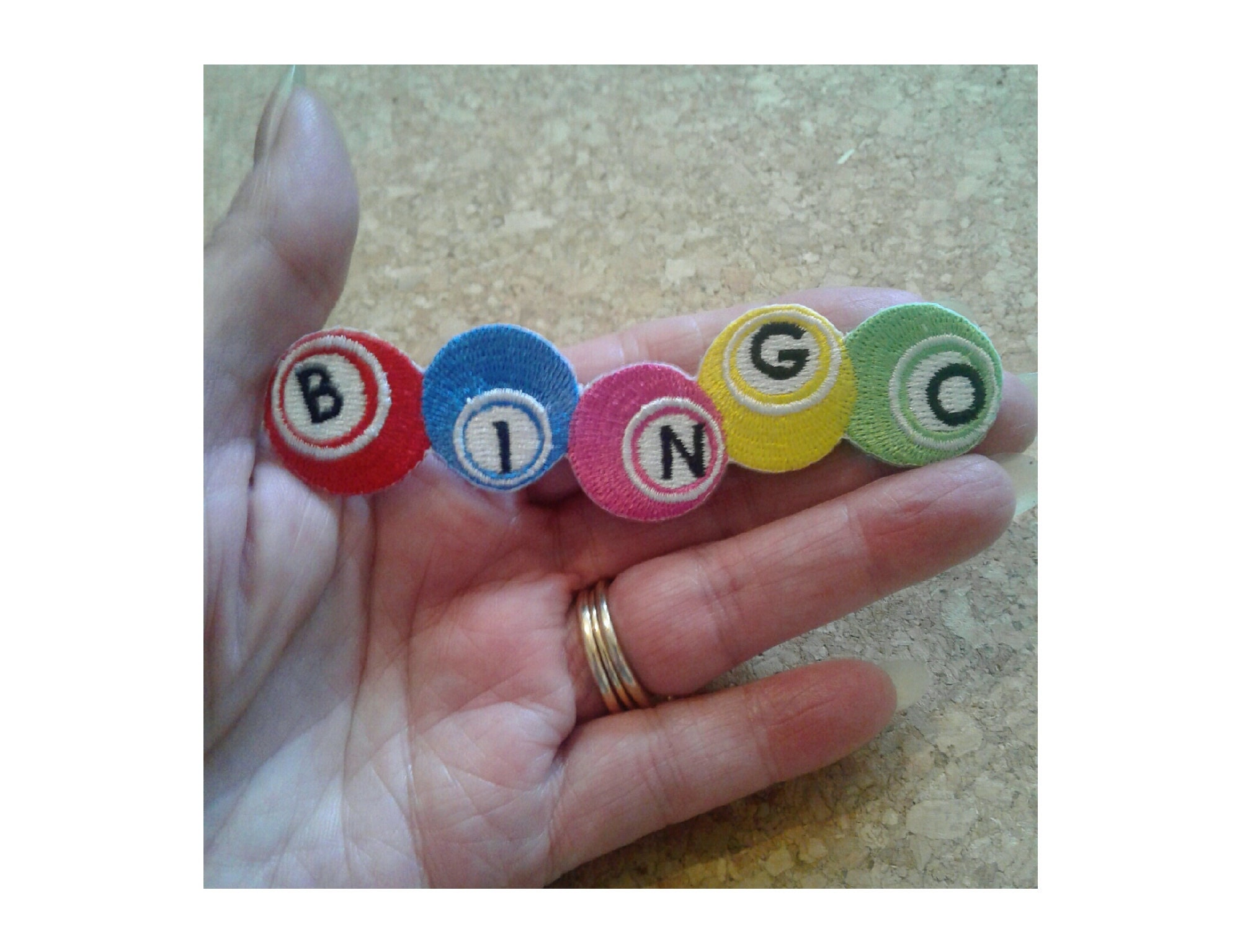 BINGO - Game - Church Bingo - Shirt Logo - Embroidered BINGO Balls - Iron On Patch