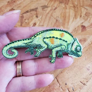 Lizard - Chameleon - Reptile - Embroidered Iron On Applique Patch - Crafts