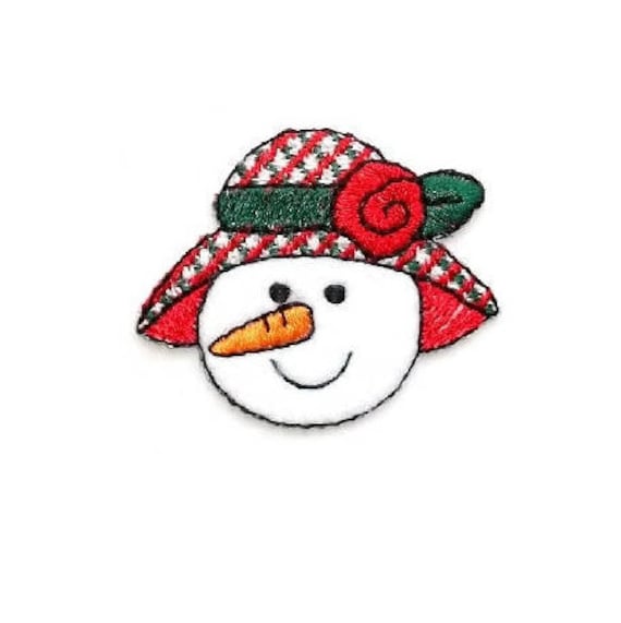 Snowman with Peace Sign Applique Patch Iron on