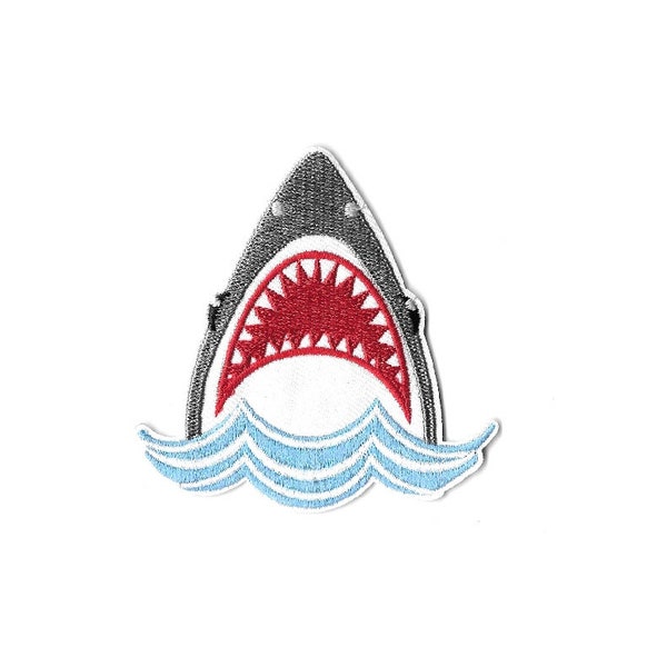 Shark - Fishing - Ocean - Aquatic - Land Shark - Crafts - Embroidered Iron On Patch - Shirt Logo - School - Teams