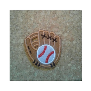 Baseball - Little League - Glove/Ball - Sports - Coach - Crafts - TShirt Logo - Iron On Patch