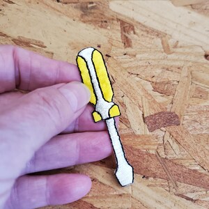 Screwdriver - Hand Tool - Carpenter - Mechanic - Embroidered Iron On Patch