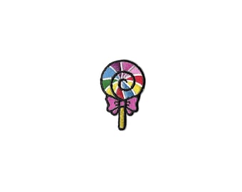 Lollipop - Candy - Rainbow - Sweets - Embroidered Iron On Applique Patch - Crafts