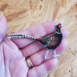Pheasant - Ring-Necked - Hunting - Bird - Wild - Embroidered Iron On Patch