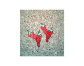 Chili Pepper - Mexican Food - Southwest - Mexican Restaurant - Mexican Food - Embroidered Iron On Patch - 2PCS SMALL