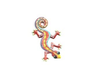 Gecko - Southwestern Lizard - Multi-Colored Iron On Applique Patch - Crafts - LG-R