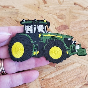 Farm Tractor - Farm Equipment - Farmer - Green - Shirt Logo - Crafts - Embroidered Iron On Patch - R