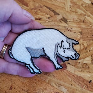 Pig - Farm Animal - Farming - Hog - Swine - Bacon - Embroidered Iron On Applique Patch