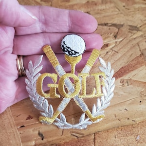 Golf Crest - Golfing - Golf Club - Visors - Shirt Logo - Crafts - Embroidered Iron On Patch