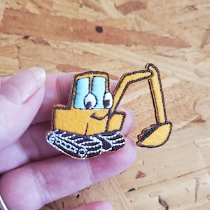 Digger - Backhoe - Excavator - Truck - Construction - Children's Design - Iron On Patch