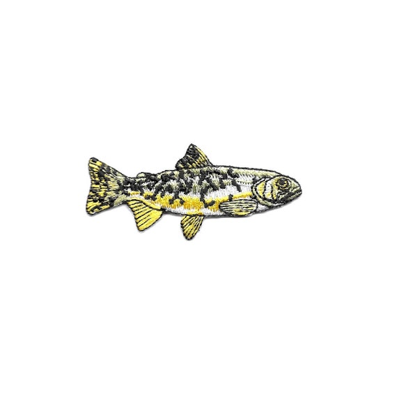 Fish - Fishing - Fresh Water Fishing - Embroidered Iron On Patch - Crafts