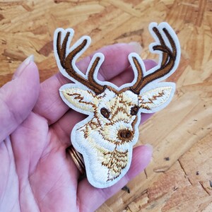 Deer - Wild Animal - Hunting - Embroidered Iron On Applique Patch - B - Crafts