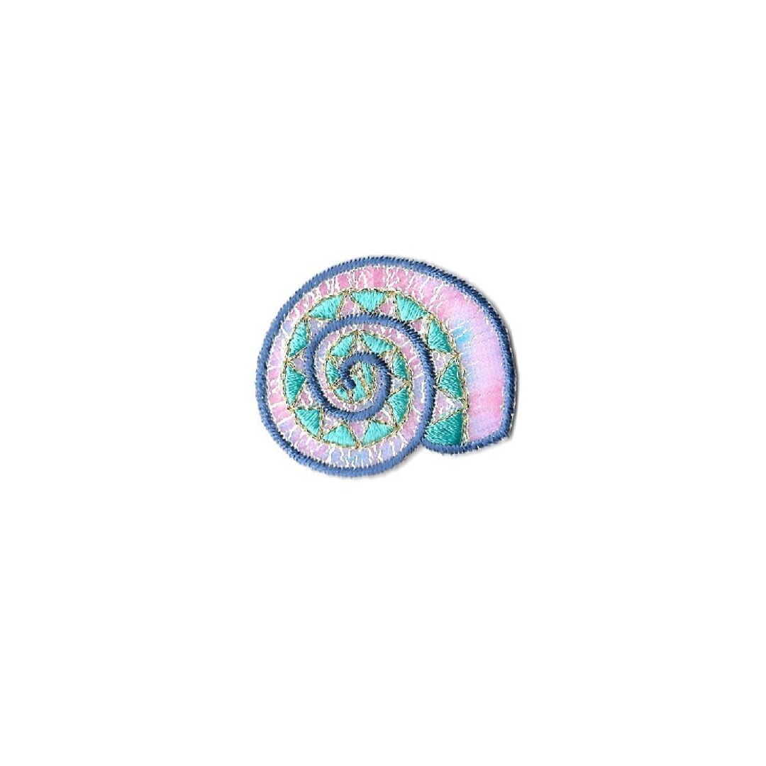 Seashell - Beach - Ocean Tropical - Shimmering Embroidered Iron on ...