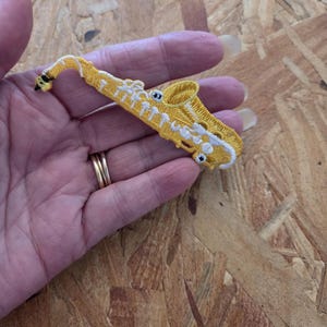 Saxophone - Sax - Orchestra - Symphony - Music - Embroidered Iron On Patch - Jazz