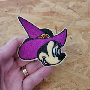Minnie Mouse - Halloween - Witch - Hag - Iron On Patch - Crafts