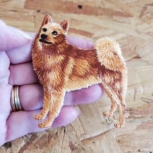 Dog - Finnish Spitz - Puppy - Pet - Embroidered Iron On Applique Patch - Crafts