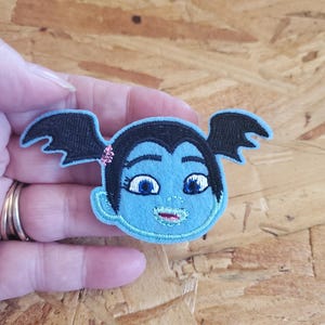 Vampire - Girl - Halloween - Embroidered Iron On Applique Patch  - Crafts