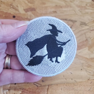 Witch - Witches - Halloween - Full Moon - Crafts - Embroidered Iron On Applique Patch - RT