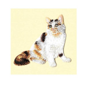 Cat - Kitten - Calico - Domestic Cat - Embroidered Iron On Applique Patch