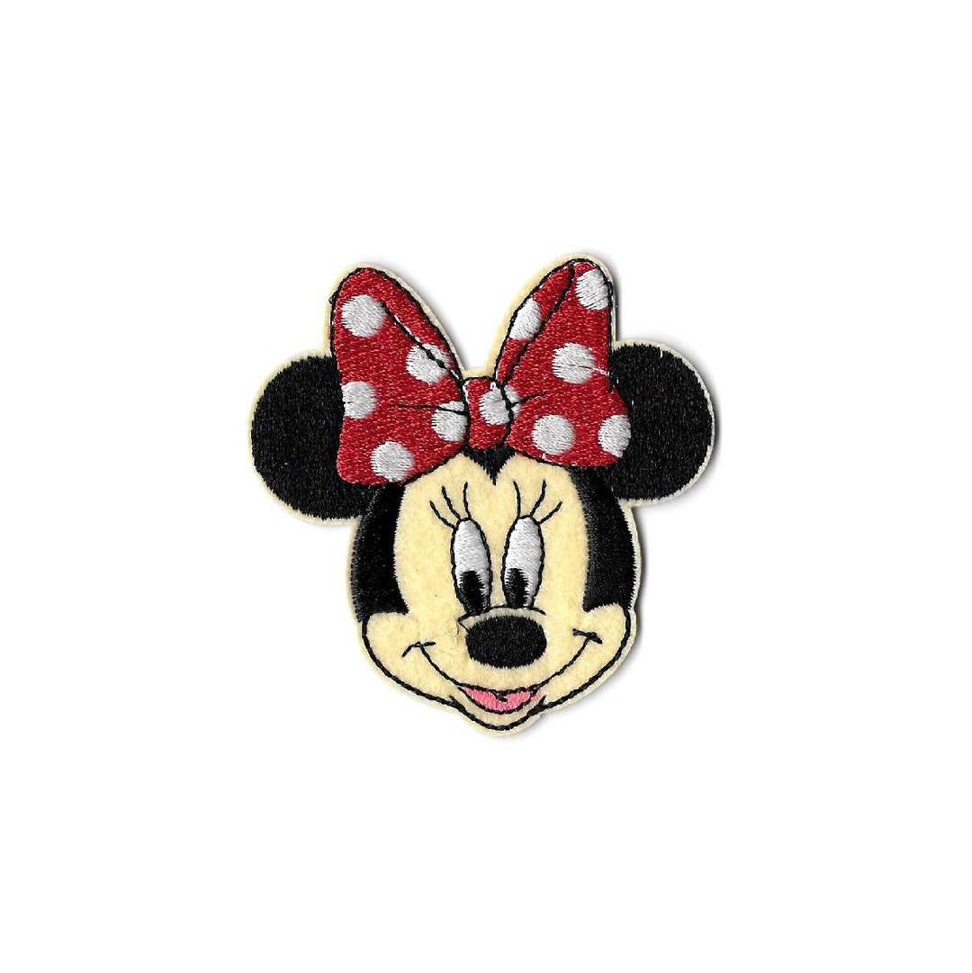 Minnie Mouse Cartoon Red & White Bow Embroidered Iron on Patch