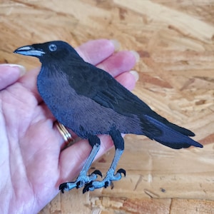 Raven - American Black Crow - Ravens - Football - Birds - Black Bird - Crafts - Iron On Patch - L