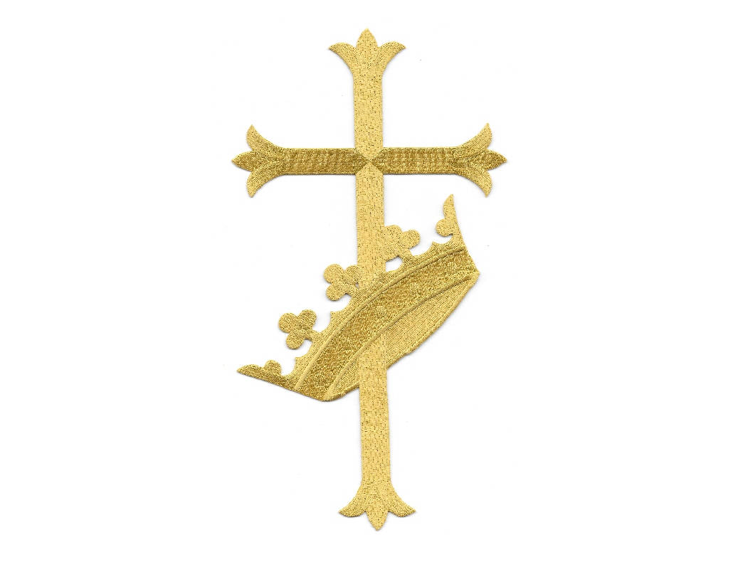 Cross Christian Church Religion Outline Multi-Color Embroidered Iron-On  Patch Applique
