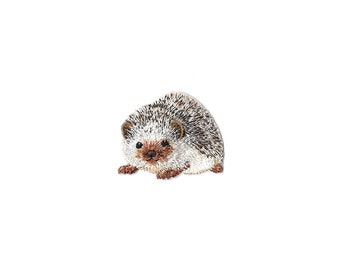 Hedgehog - Hedgie - Erinaceinae - Embroidered Iron On Applique Patch - Crafts