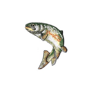 Fishing - Golden Trout - Fish - Embroidered Iron on Patch - Style AL2