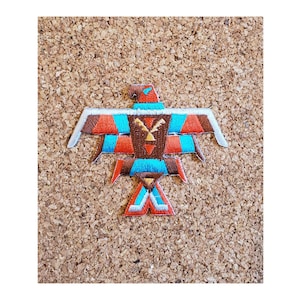Totem Bird - Southwestern - Southwest design - Embroidered Iron On Patch - Crafts - B