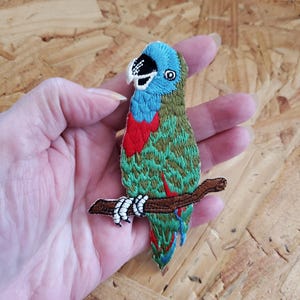 Parrot - Bird - Tropical - Crafts - Jungle - Embroidered Iron On Patch