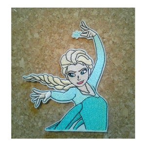 Elsa - Frozen - Crafts - Snowflake - Embroidered Iron On Applique Patch