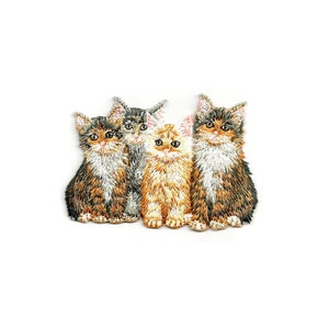 Kitten - Kittens - Cat - Cats - Pets - Embroidered Iron On Applique Patch - Crafts