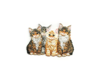 Kitten - Kittens - Cat - Cats - Pets - Embroidered Iron On Applique Patch - Crafts