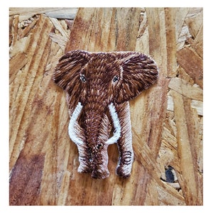 Elephant - Wild Animal - Zoo - Circus - African - Safari - Embroidered Iron On Patch - Crafts, Sewing, Quilts