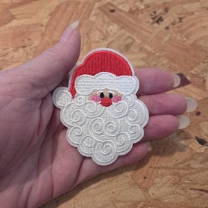 Santa Claus - Christmas - Kris Kringle - Embroidered Iron On Applique Patch