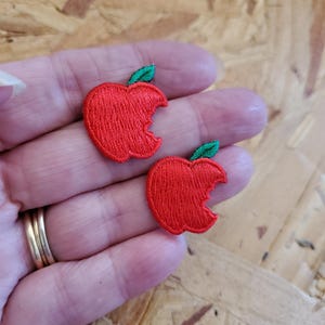 Apple - Fruit - Diet - Pie - Apron - Bakery - Orchard - School - Teacher - School- Face Mask - Iron On Applique Patch - Set Of 2