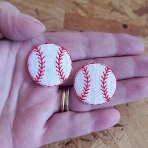 Baseball Iron On Patch - Sports - Crafts - Embroidered - Set Of 2 SMALL