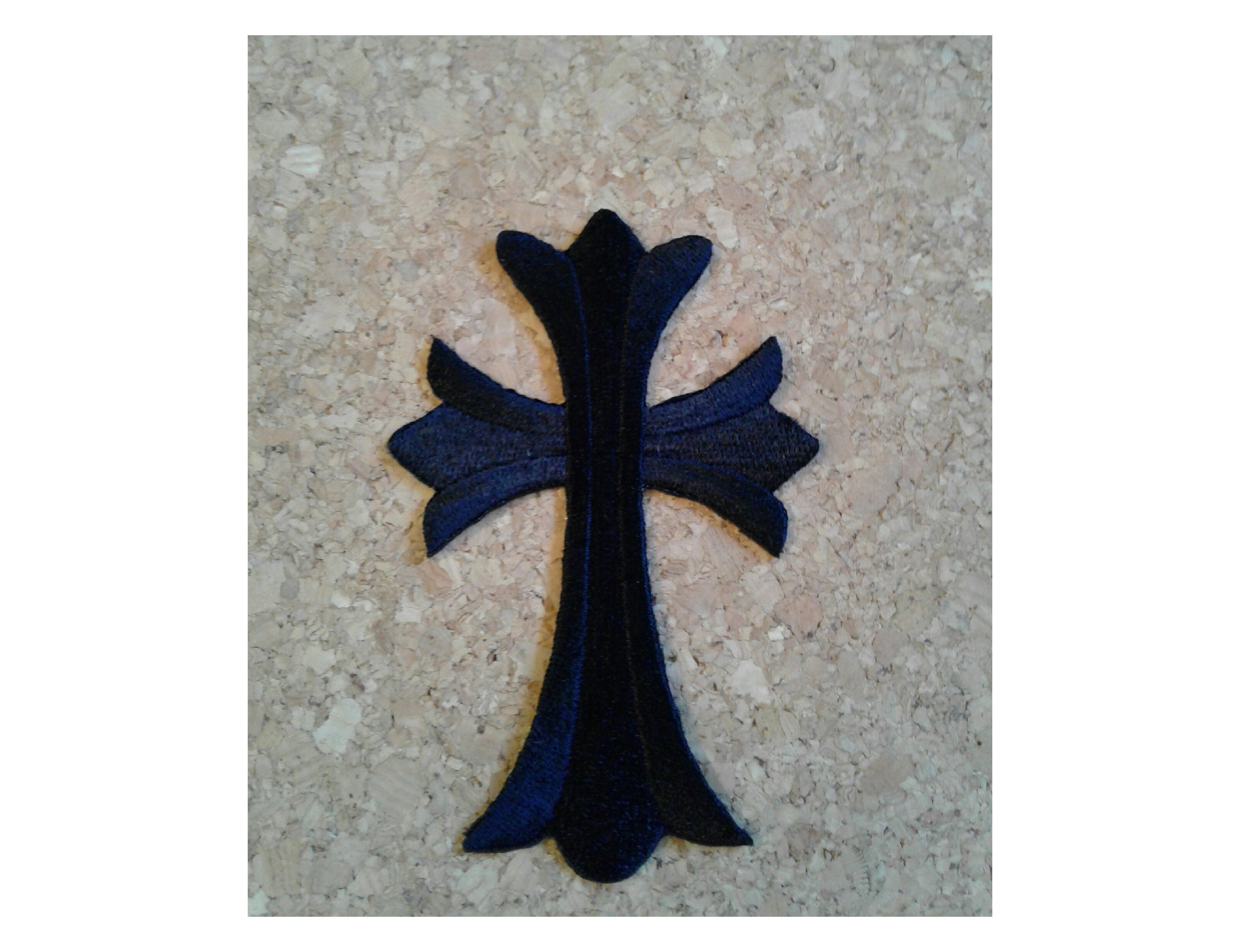Gothic Cross Iron On Applique patch **27 Colours** Chrome Heart Cross  Religious