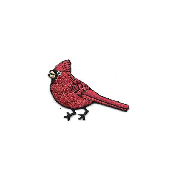 Cardinal - Bird - Birds - Northern - Bird Watching - Embroidered Iron On Applique Patch - Med