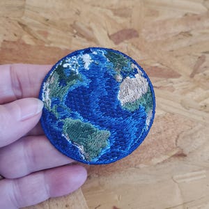 Earth - World - Planet - Earth Day - Mother Earth - Nature - Embroidered Iron On Patch - A