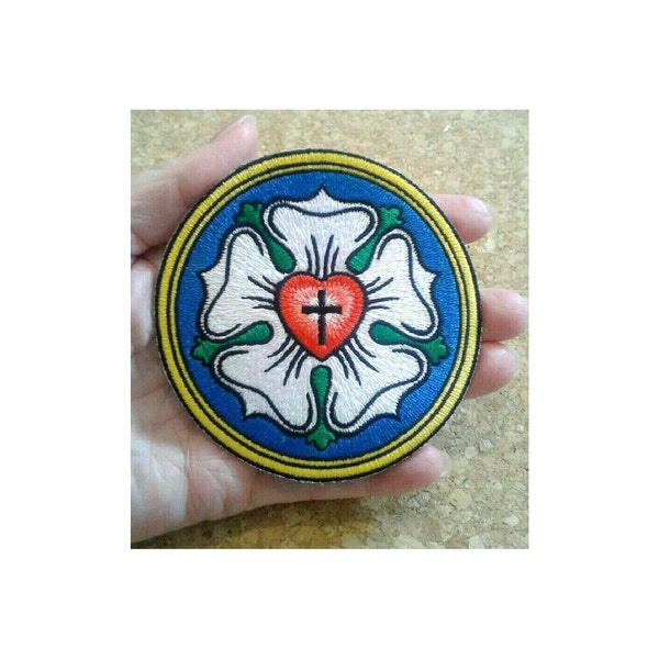 Luther Rose - Lutheran - Faith - Christian - Crafts - Church Ministry -  Embroidered Iron On Patch