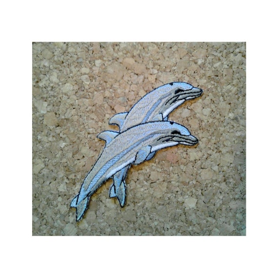 3x Delfin Aufnäher / Applikationen Zum Aufbügeln - Gestickt, Für Kleidung & Caps 3x Delfin Aufnäher / Applikationen Zum Aufbügeln - Gestickt, Für Kleidung & Caps
