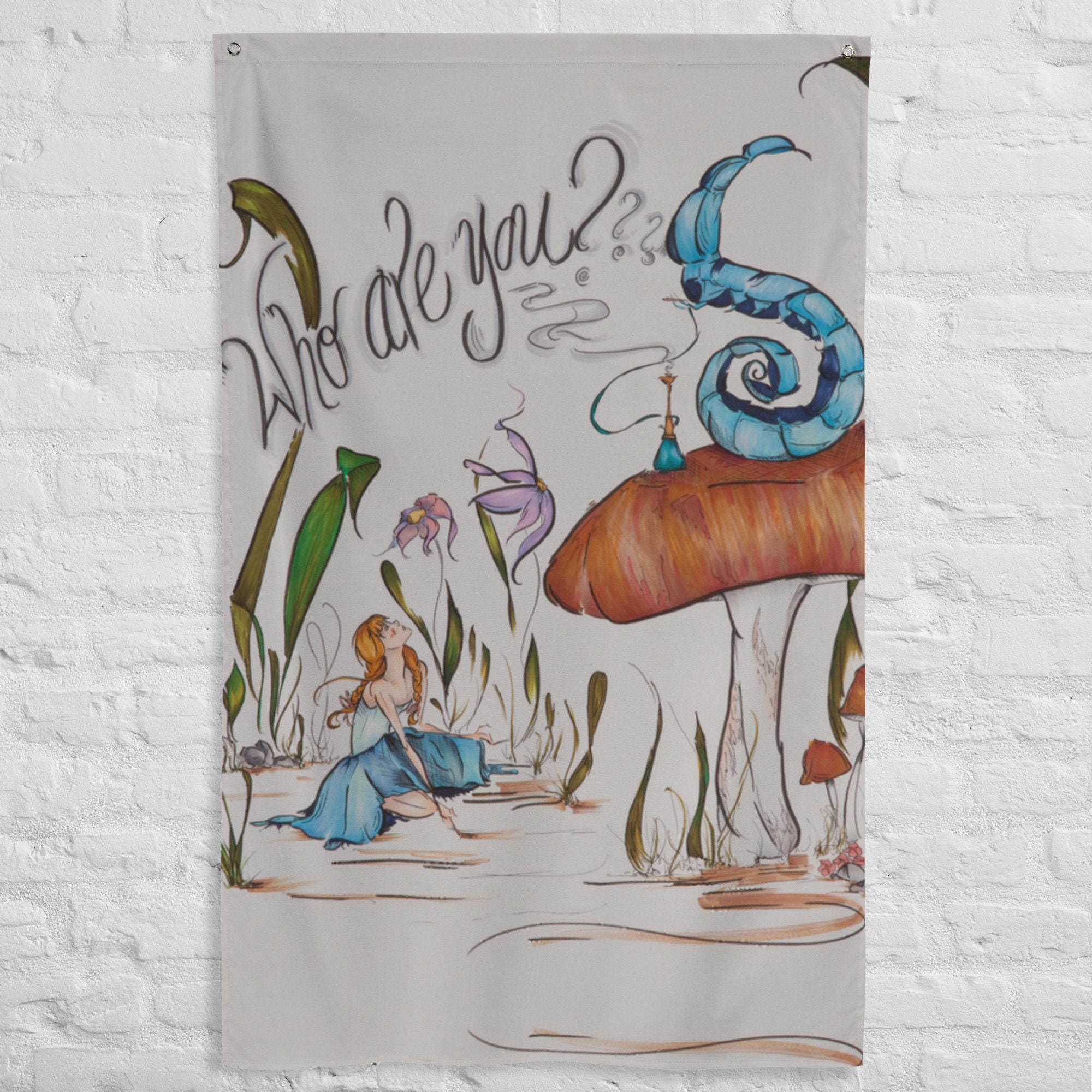 3dRose Gartenflagge 'Alice Im Wunderland' – 30,5 X 45,7 Cm, Mit Raupe Zitat, Aus Polyester