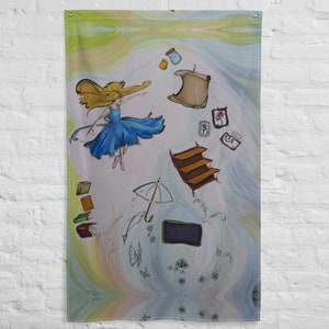 Down the Rabbit Hole - Alice in Wonderland Flag
