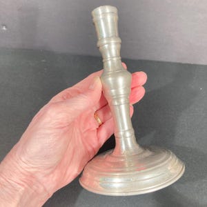 Vintag STIEFF Pewter Candlestick or Candle Holder. Colonial Williamsburg Reproduction.