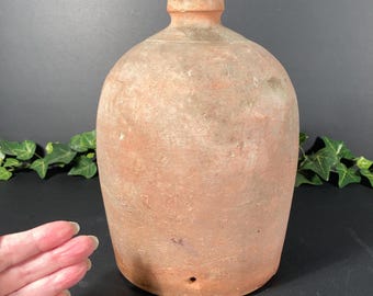 Antique Redware Chicken Waterer, 1870-1900. Wheel Thrown Pottery