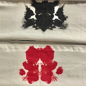 Máscara Rorschach GAITER con manchas de tinta en movimiento reales MÁSCARA GAITER cada máscara es única. Nuevos colores disponibles imagen 2