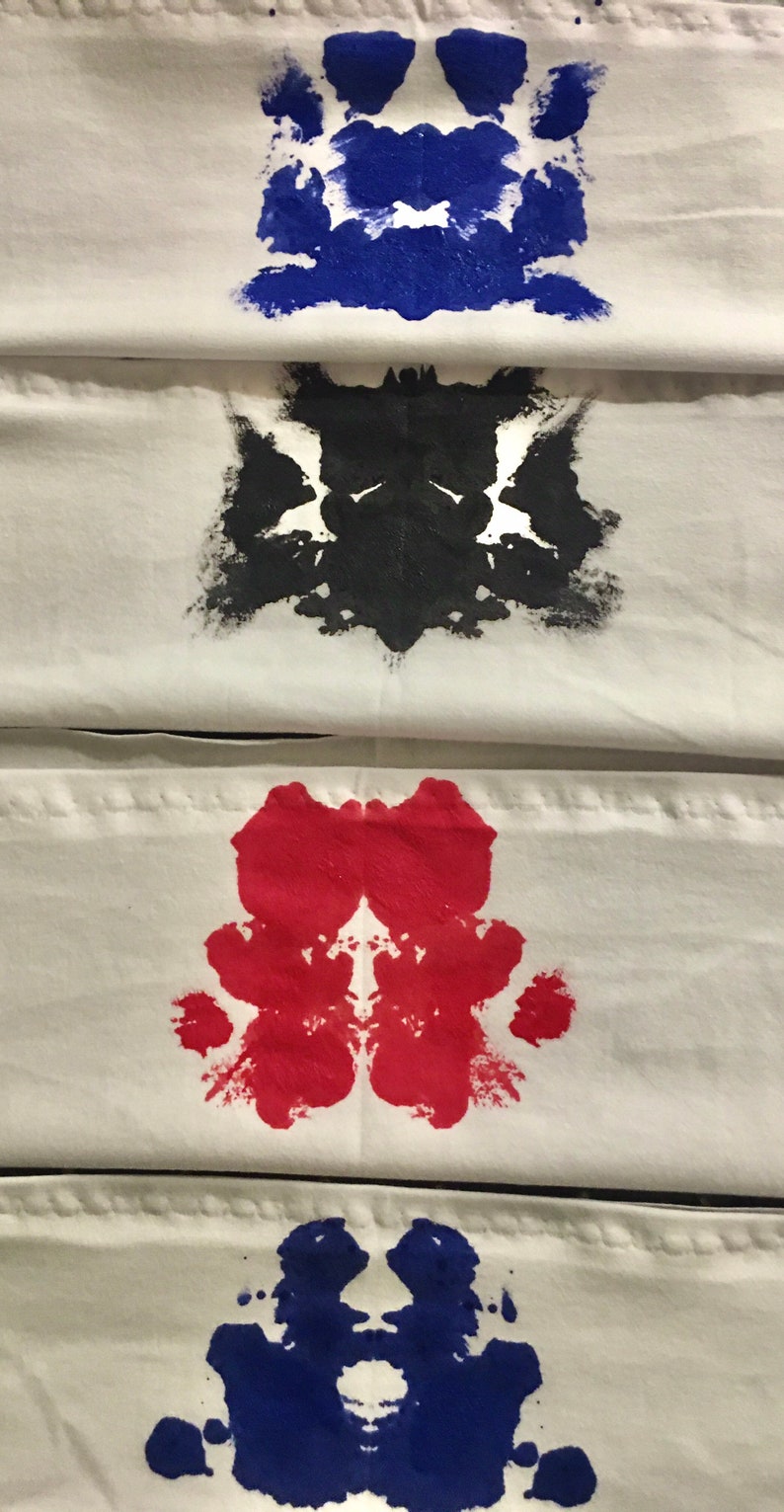 Máscara Rorschach GAITER con manchas de tinta en movimiento reales MÁSCARA GAITER cada máscara es única. Nuevos colores disponibles imagen 2