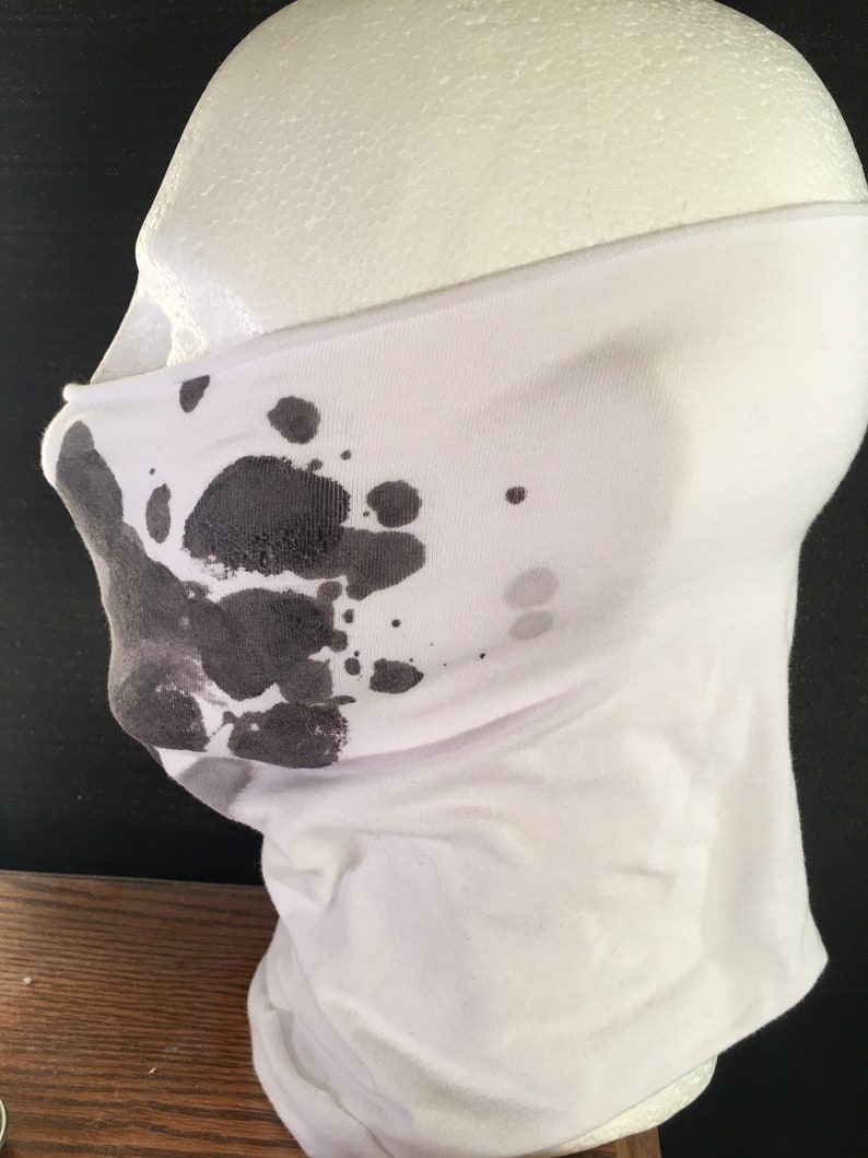 Máscara Rorschach GAITER con manchas de tinta en movimiento reales MÁSCARA GAITER cada máscara es única. Nuevos colores disponibles imagen 5